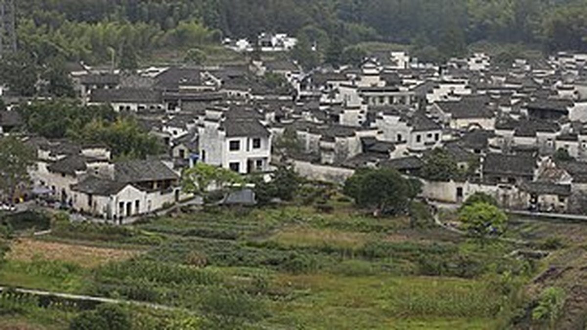 皖南西递古村真实景观